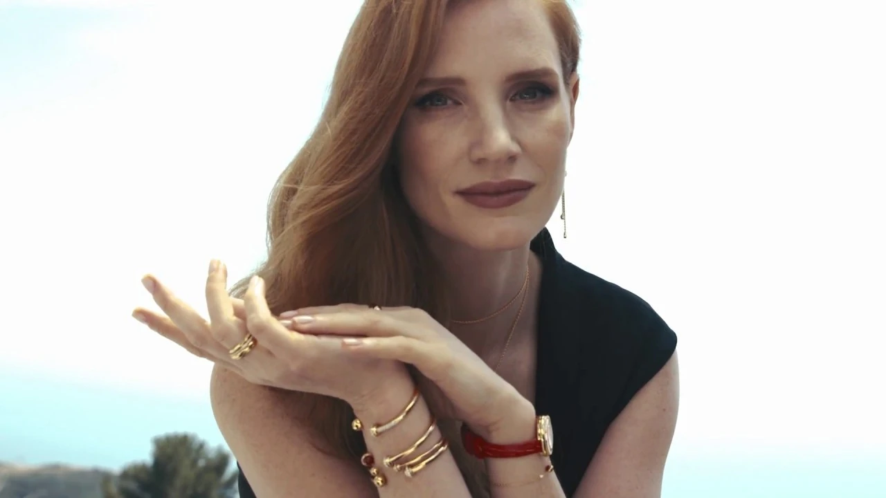 Piaget Ambassador Jessica Chastain wears the new Piaget Possession watch